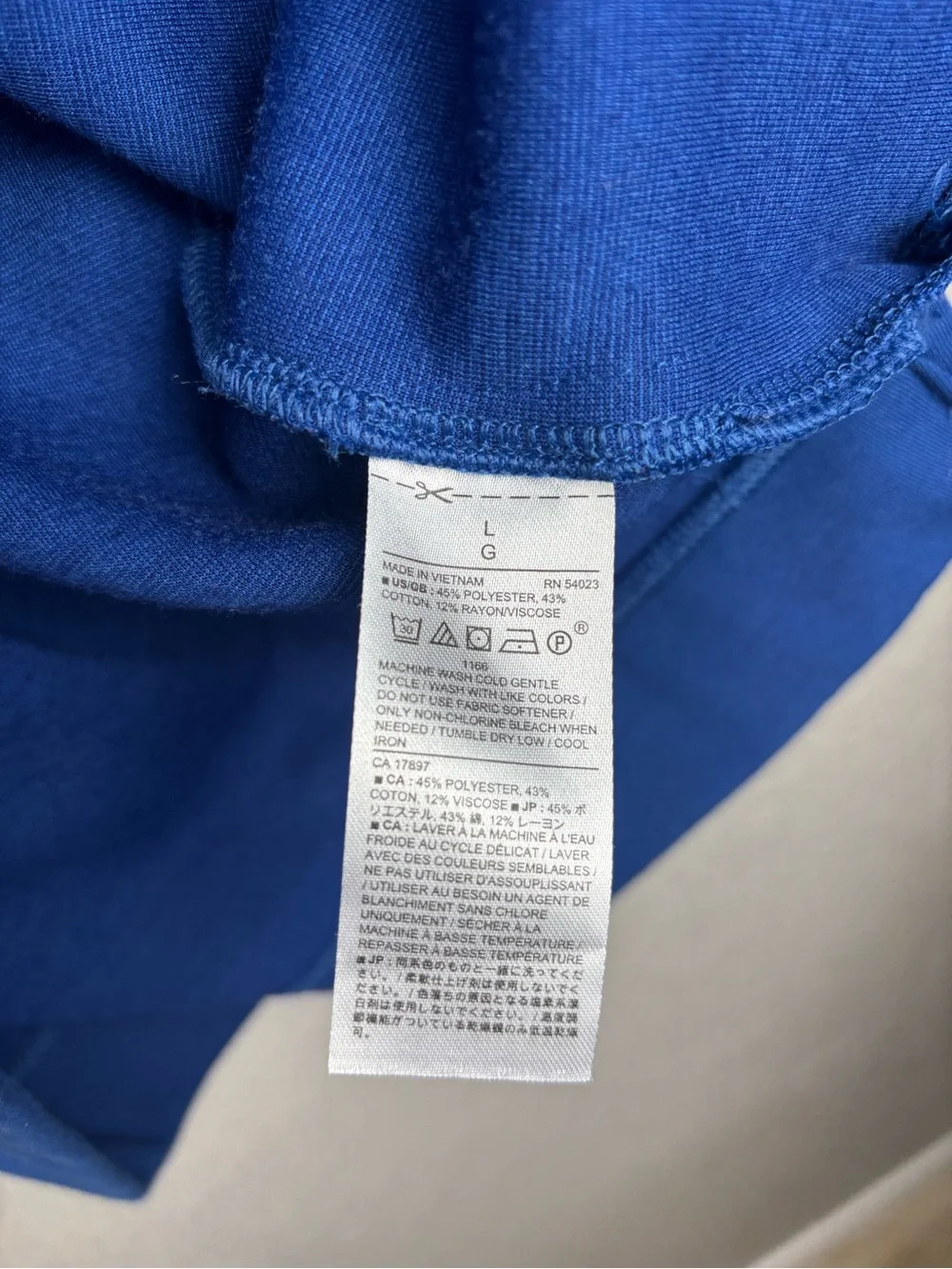 Banana Republic Men Moisture Wicking Quarter Zip Hoodie Royal Blue Large